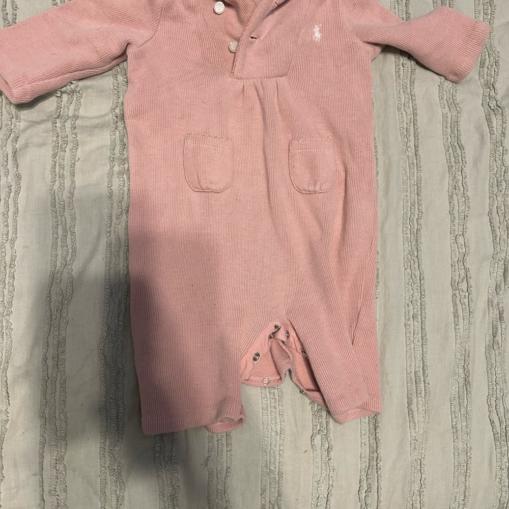 Ralph Lauren Soft Pink Kids Footie